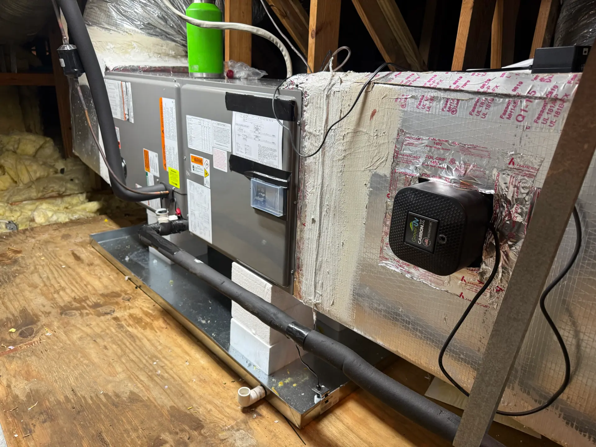 Attic air handler + UV purifier