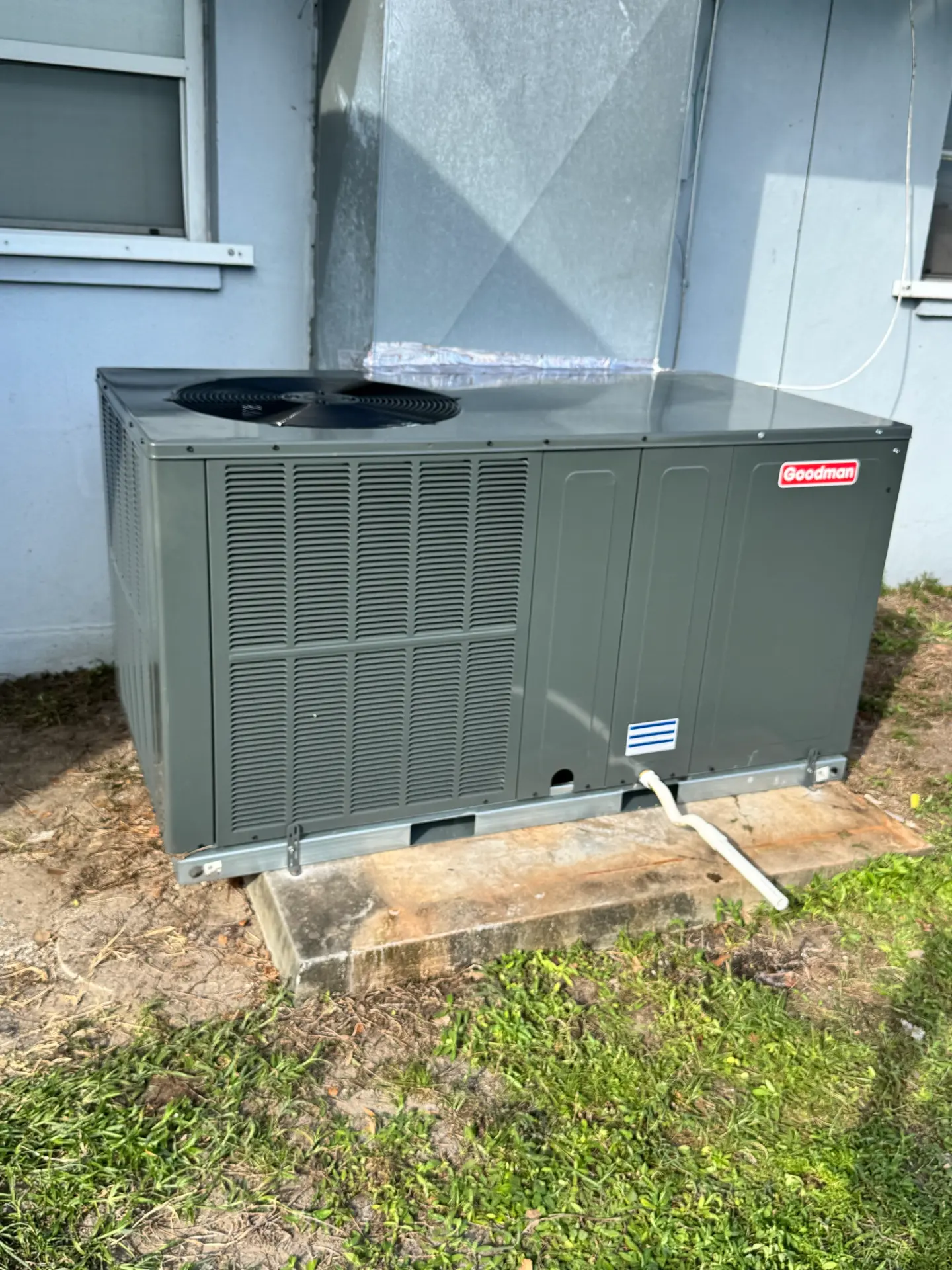 Goodman package unit install